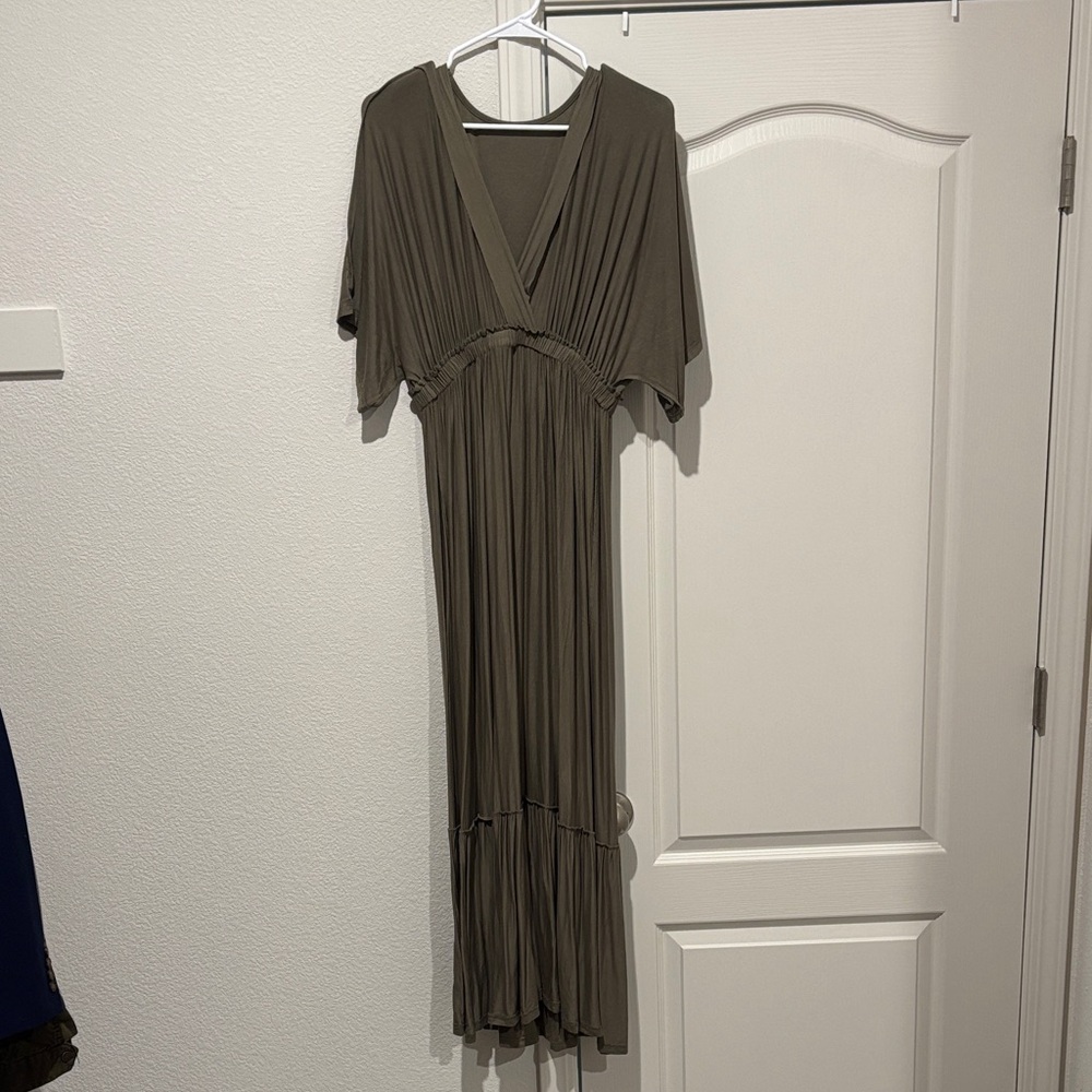 Amazon Olive Maxi Dress